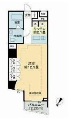 セルフィスタ渋谷　1F号室　間取り