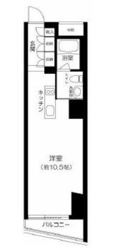 セルフィスタ渋谷　104号室　間取り