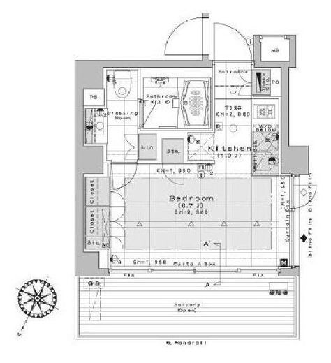 セルフィスタ渋谷　308号室　間取り
