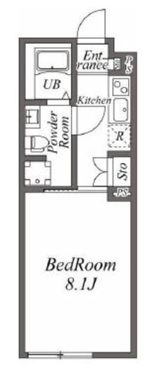 オークスクエア恵比寿　103号室　間取り
