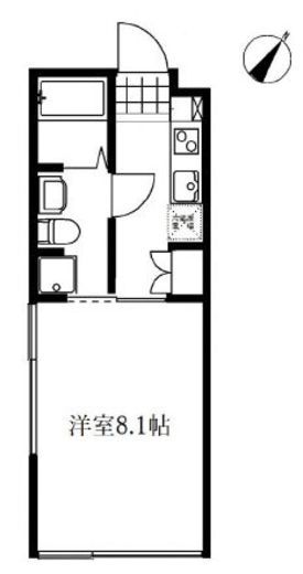 オークスクエア恵比寿　301号室　間取り