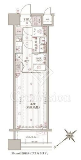 アヴァンティーク銀座2丁目　804号室　間取り