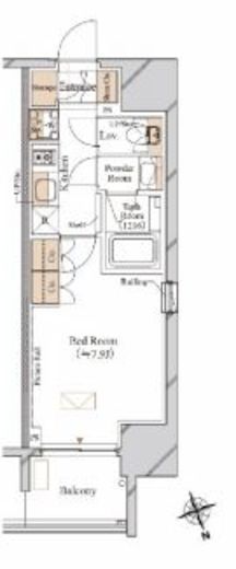 ブランシエスタ飯田橋　1301号室　間取り