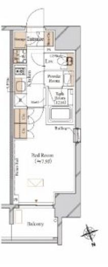 ブランシエスタ飯田橋　1401号室　間取り