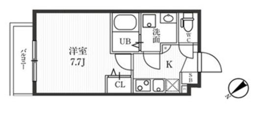 新宿夏目坂コート　105号室　間取り