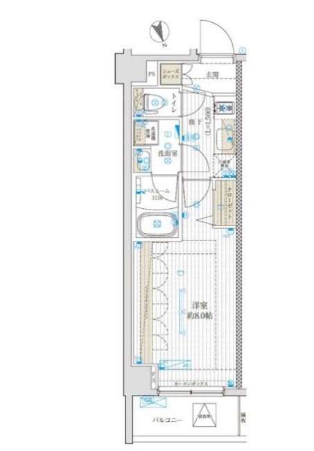 ブライズ神楽坂DUE　201号室　間取り