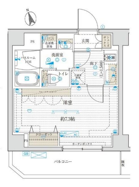 ブライズ神楽坂DUE　705号室　間取り
