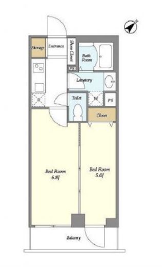 ミュプレ渋谷　105号室　間取り