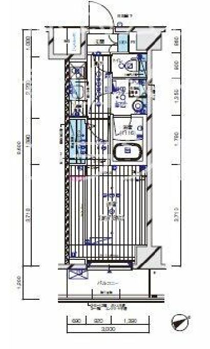 メインステージ水天宮前　1102号室　間取り