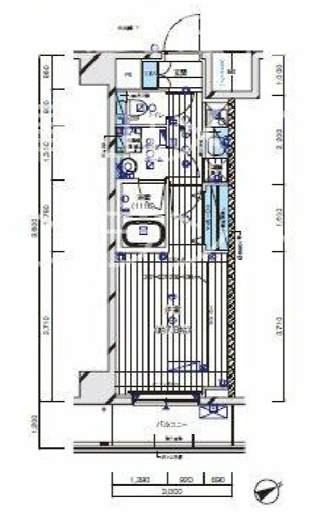メインステージ水天宮前　807号室　間取り