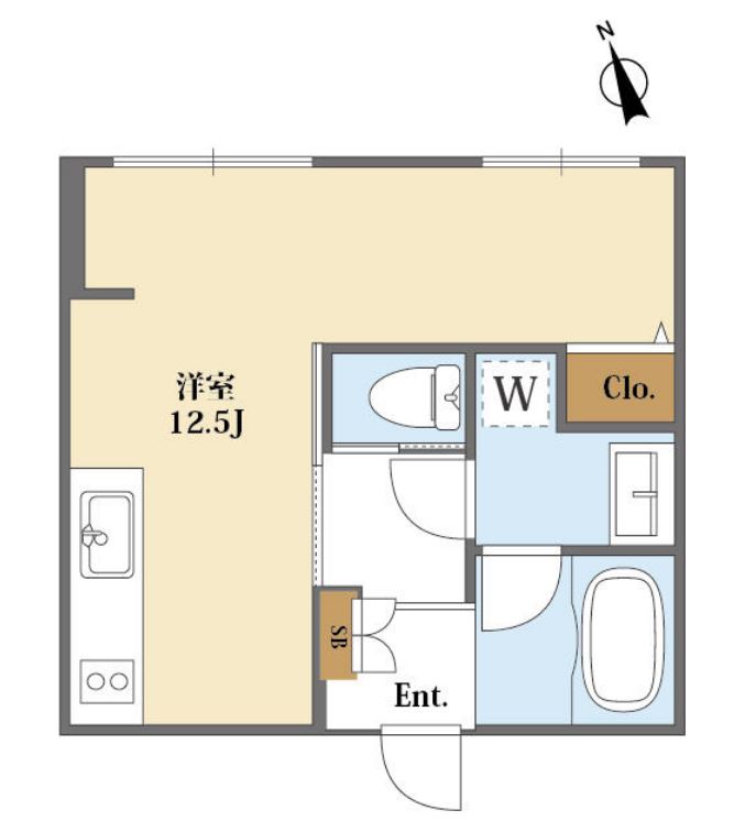 CUBES白金台　208号室　間取り