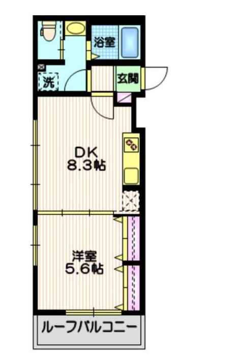 朝日リゾート　403号室　間取り