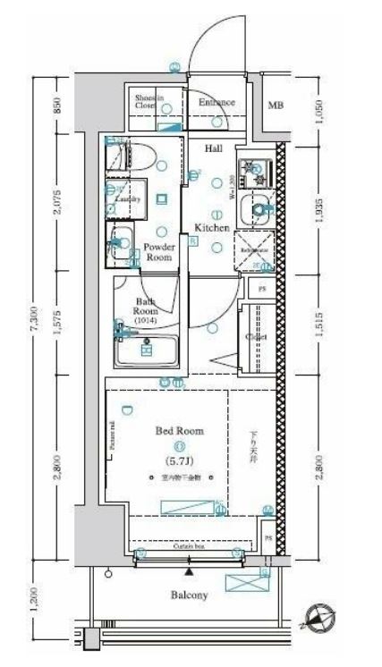 アクサスレジデンス目黒東　306号室　間取り
