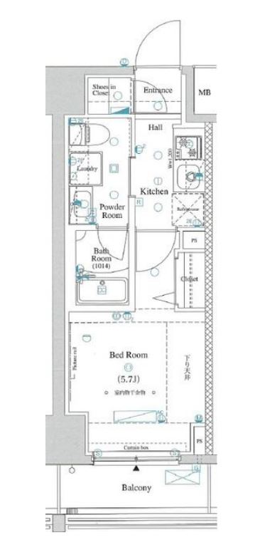 アクサスレジデンス目黒東　101号室　間取り