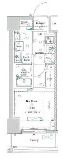 アクサスレジデンス目黒東　101号室　間取り