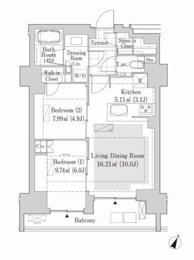 リブクオーレ神保町　1205号室　間取り