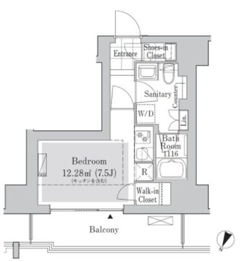 リブクオーレ神保町　802号室　間取り