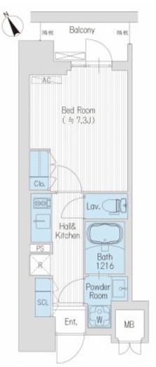 ハレマカニ御苑　302号室　間取り