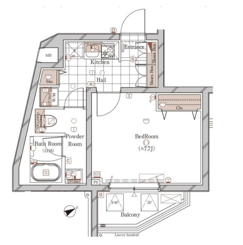 ガリシア上目黒　304号室　間取り