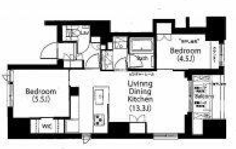 フレンシア築地　801号室　間取り