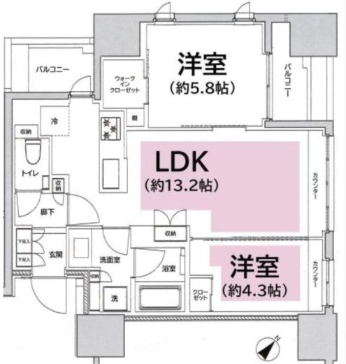 フレンシア築地　304号室　間取り