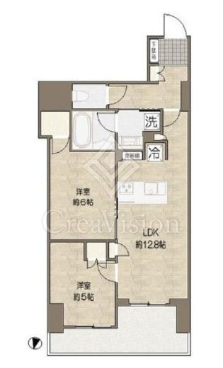ザ・パークハウス市ヶ谷　409号室　間取り