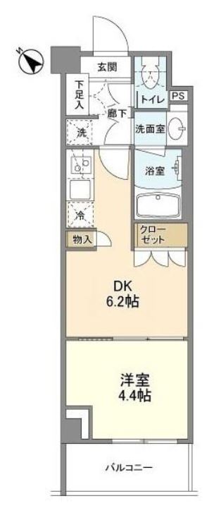 バウスフラッツ品川大井町　203号室　間取り