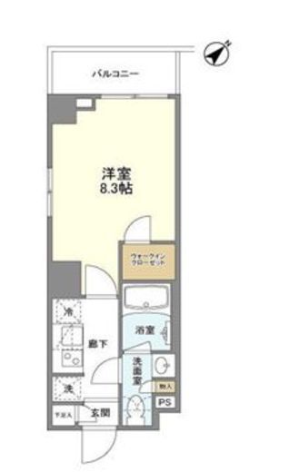 バウスフラッツ品川大井町　308号室　間取り