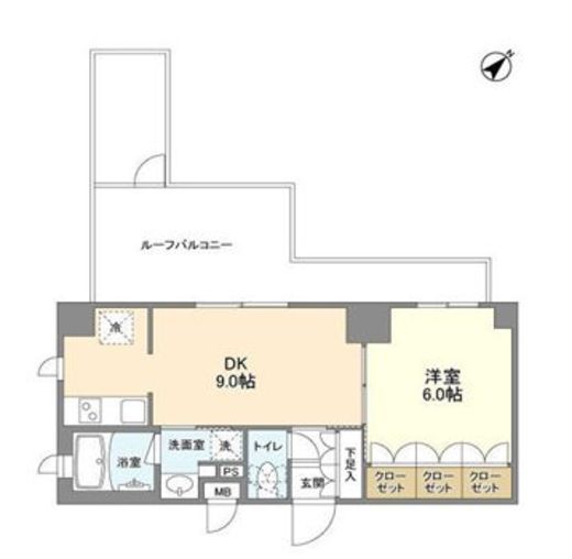 バウスフラッツ品川大井町　408号室　間取り