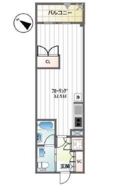 BASE130 penjor　208号室　間取り