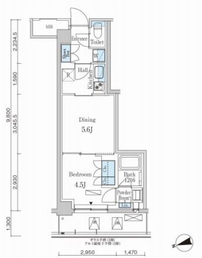 パークアクシス市谷左内町　208号室　間取り