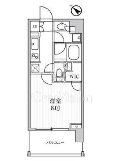 ディームス日本橋水天宮　1004号室　間取り