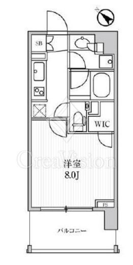 ディームス日本橋水天宮　404号室　間取り