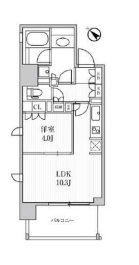 ディームス日本橋水天宮　801号室　間取り