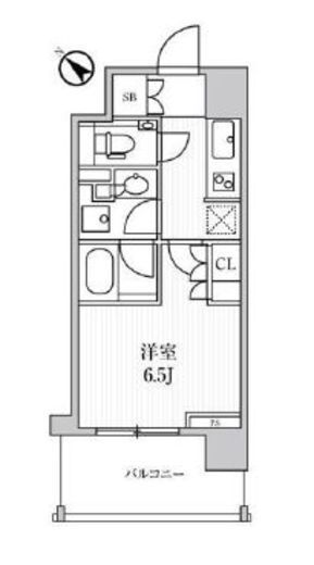 ディームス日本橋水天宮　802号室　間取り