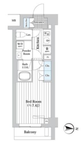 プレール・ドゥーク新宿West　312号室　間取り