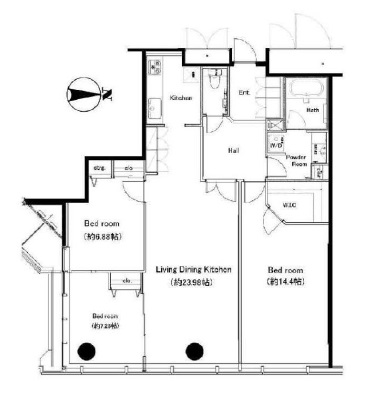 浜松町スクエアstudio　1904号室　間取り
