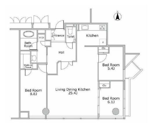 浜松町スクエアstudio　2003号室　間取り