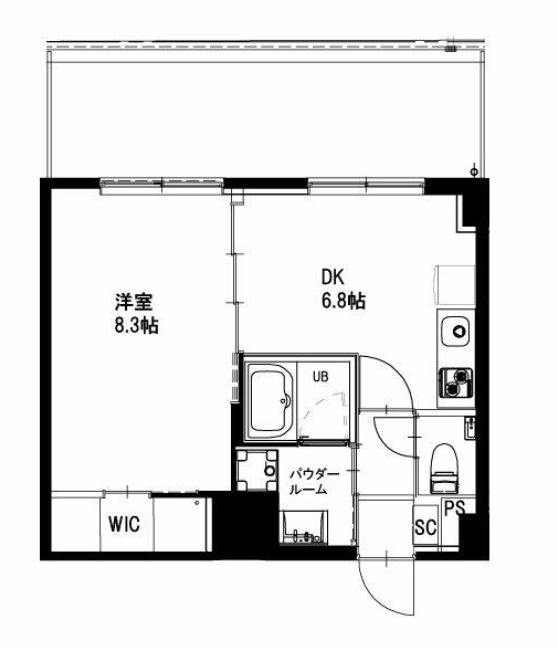 市ヶ谷仲之町ヒルズウイング South棟　603号室　間取り