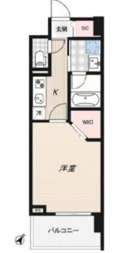 RIDGE豊洲　407号室　間取り