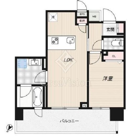 RIDGE豊洲　614号室　間取り