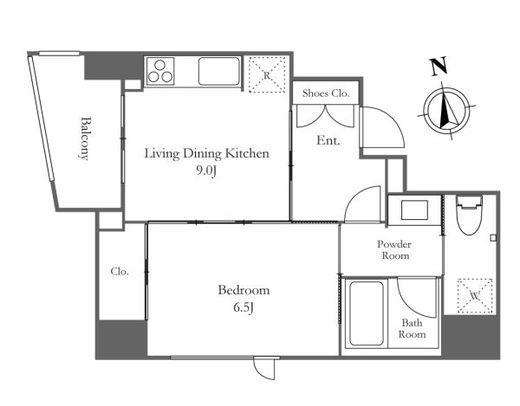 ライオンズフォーシア白金高輪　202号室　間取り