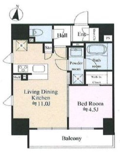 テラス文京本郷　805号室　間取り