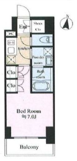 テラス文京本郷　1003号室　間取り