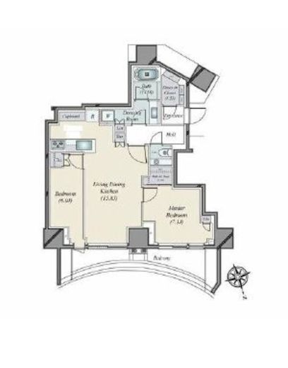パークコート神宮北参道ザタワー　1810号室　間取り