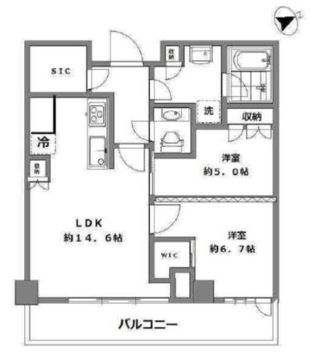 パークコート神宮北参道ザタワー　1914号室　間取り