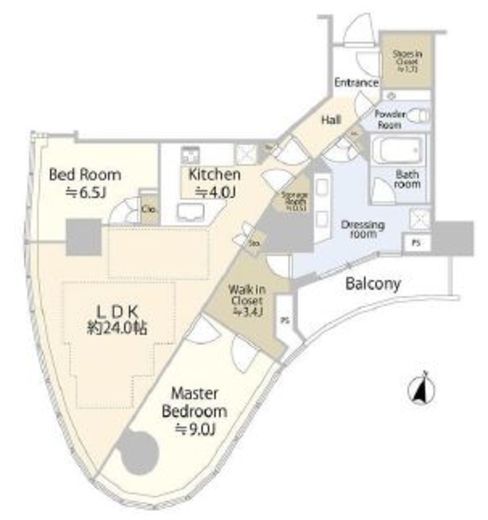 パークコート神宮北参道ザタワー　501号室　間取り