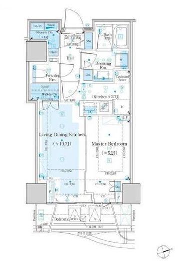 パークコート神宮北参道ザタワー　523号室　間取り