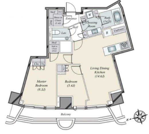 パークコート神宮北参道ザタワー　606号室　間取り