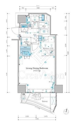 パークコート神宮北参道ザタワー　725号室　間取り